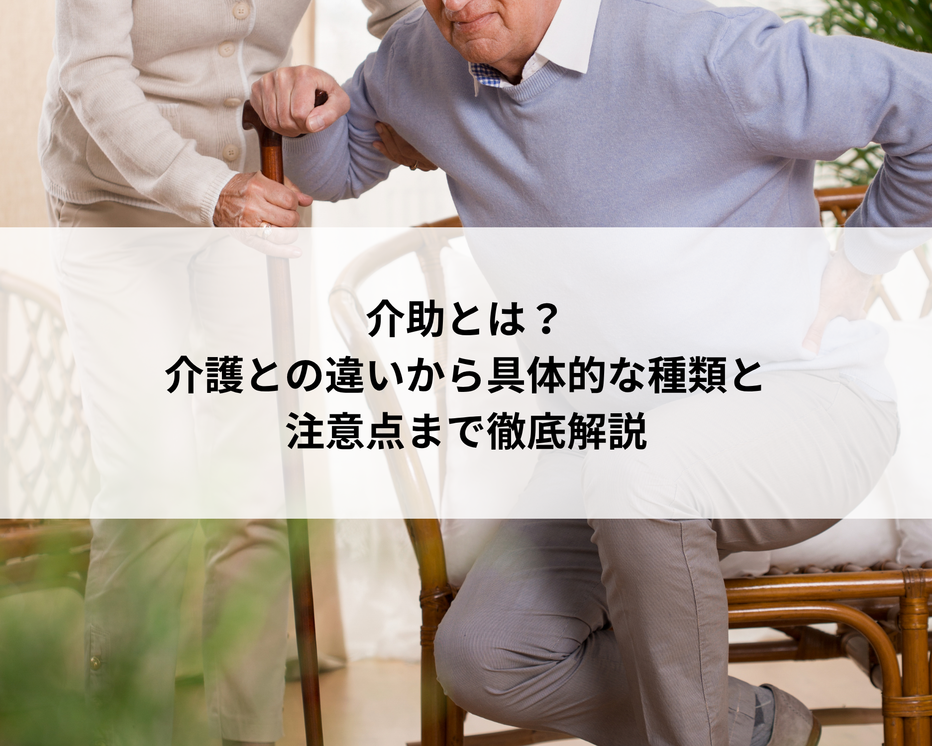 介助とは？介護との違いから具体的な種類と注意点まで徹底解説